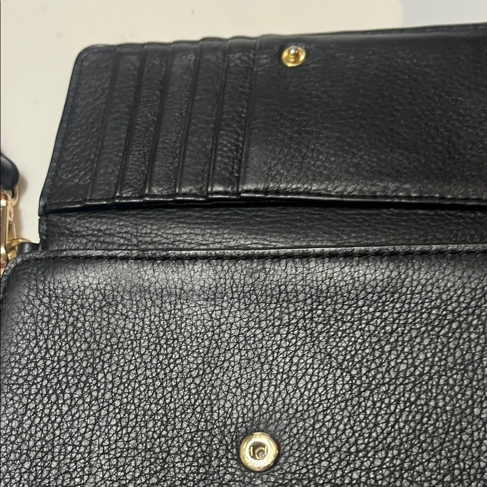 Michael Kors Black and Gold Wristlet